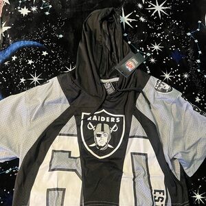 Raiders Black and Gray Hoodie